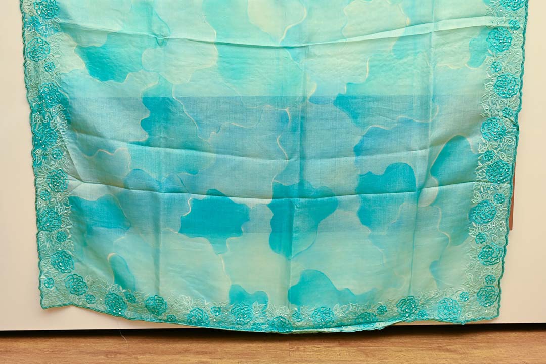 Sea Green Pure Tussar Saree – DDA007