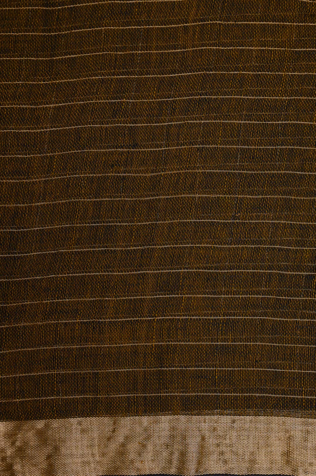 Brown Linen Sarees-DDA0401 Olive Brown Linen Saree-DDA041