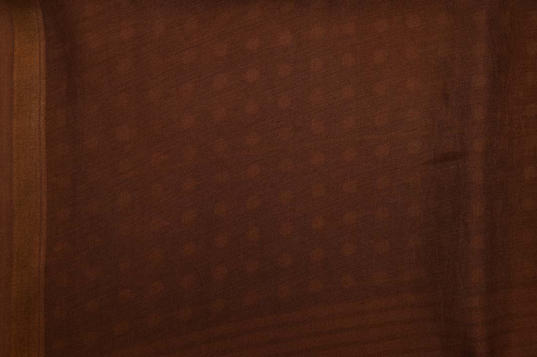 Chanderi Cotton Sarees-DDA0462 Rust Brown Chanderi Cotton Saree- DDA047