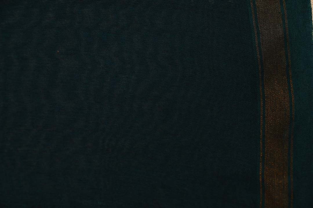 Teal Green Chanderi Cotton Saree-DDA048