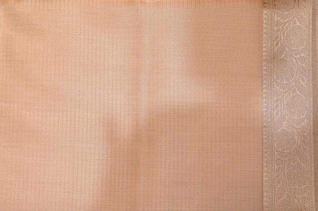 Fancy Sarees-DDA019 2 Golden Beige with Coral Floral Fancy Saree – DDA019