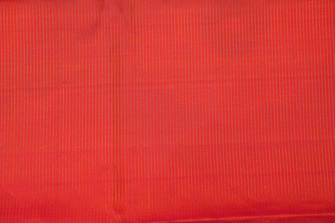 Mud Brown with Coral Pink Ikat Border Kanchipuram Silk Saree – DDA002