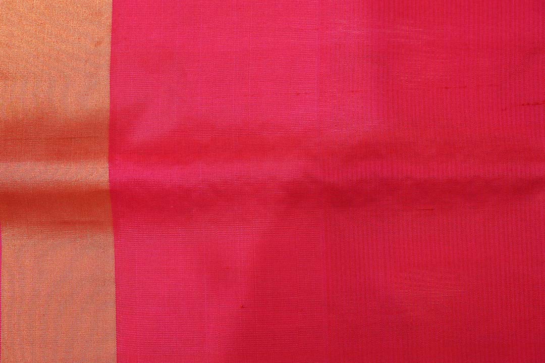 Soft Grey with Roja Poo Border Kanchipuram Silk Saree – DDA003