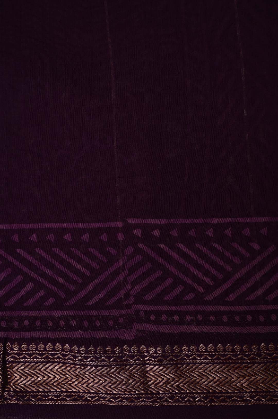 Plum Wine Maheshwari Art Silk Saree-DDA045