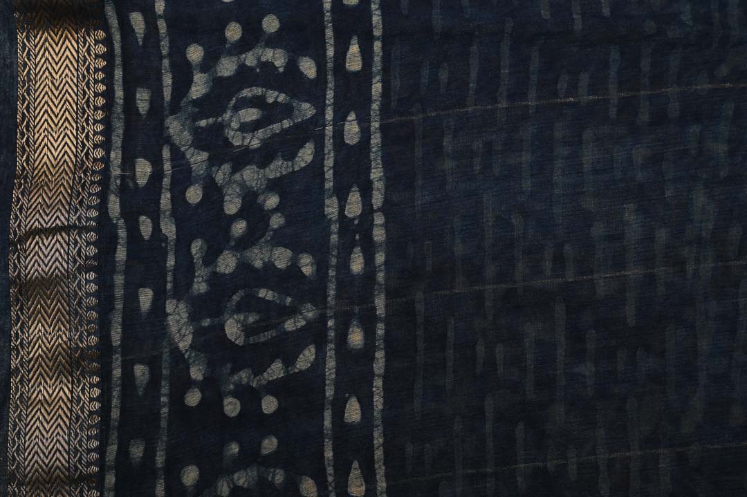 Maheshwari Art Silk-DDA032 (3) Ink Blue Maheshwari Art Silk Saree -DDA032