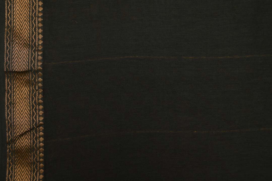 Charcoal Brown Maheshwari Art Silk Saree-DDA038