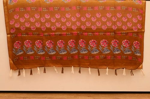 Pure Cotton Sarees-DDA027 1 Mustard Yellow Pure Cotton Saree – DDA027