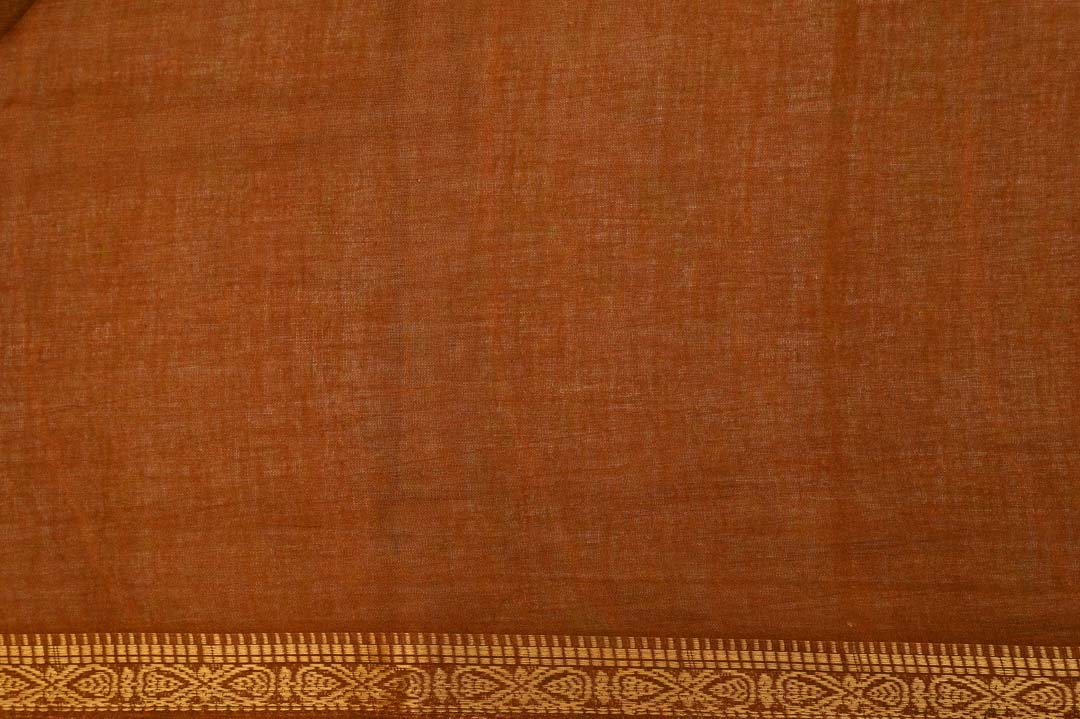 Pure Cotton Sarees-DDA027 2 Mustard Yellow Pure Cotton Saree – DDA027