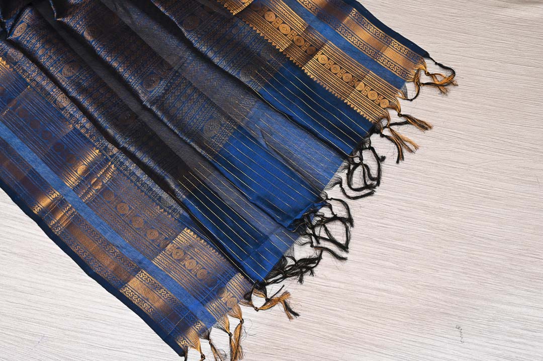 Chilli Red with Brown Border Pure Silk Cotton Saree – DDA014