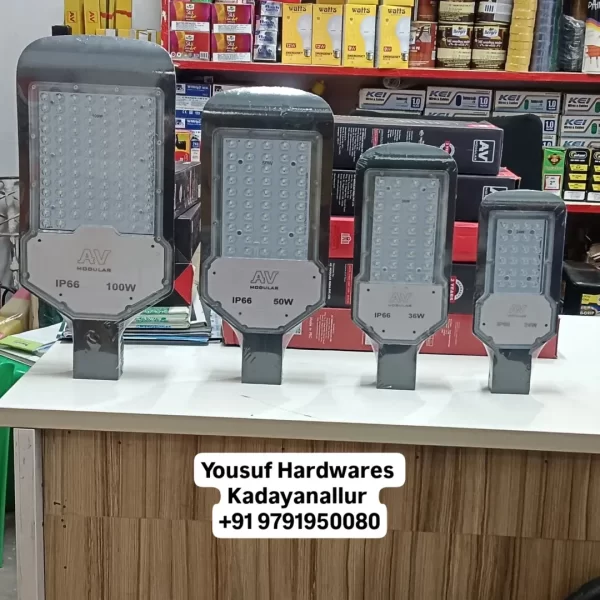 AV LED STREET LIGHT AVAILABLE @Yousuf Hardwares Kadayanallur #av #led #streetlight #kadayanallu AV LED Street Light