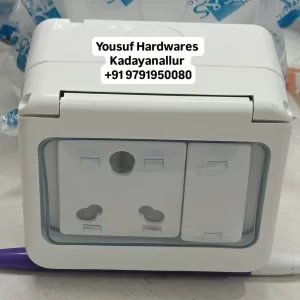 C&S Dust & Waterproof Bell Push, Socket and Switches Available @ Yousuf Hardwares Kadayanallur Socket and Switches